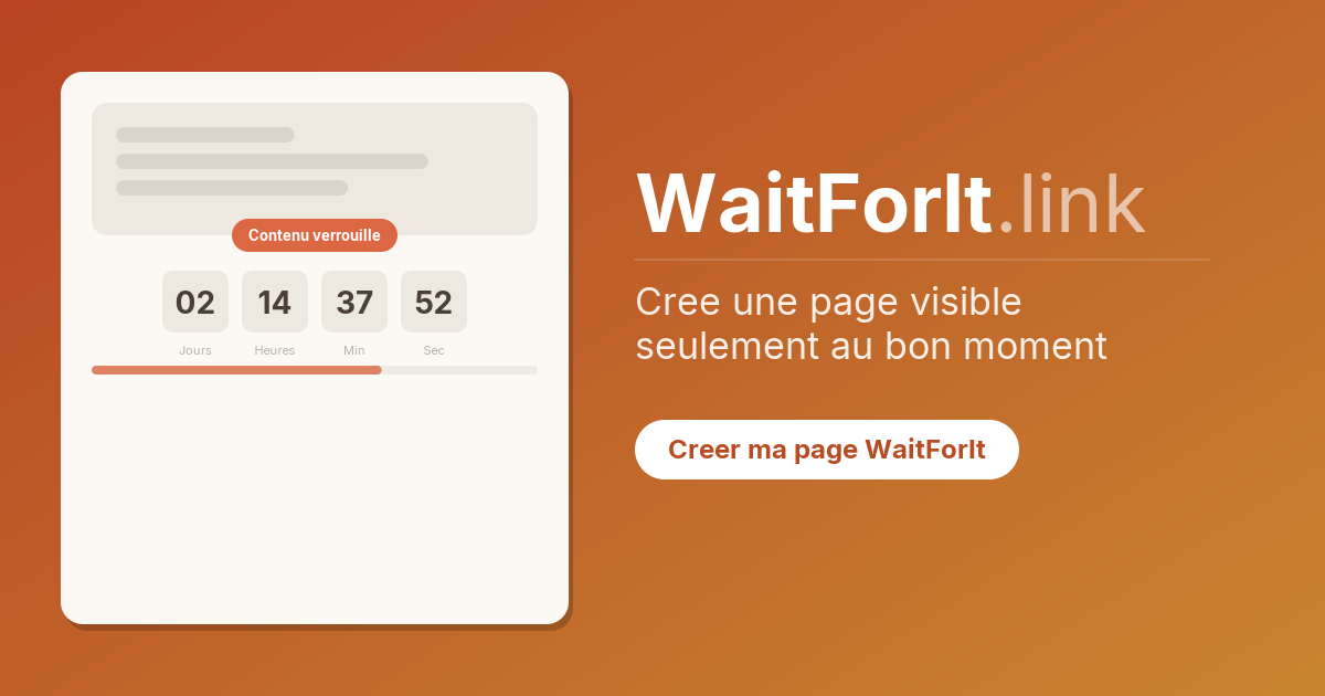 WaitForIt app screenshot